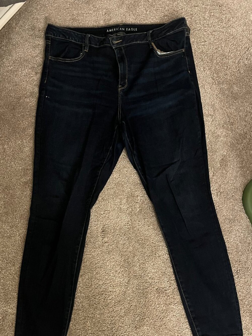 American Eagle Next Level Stretch Dark Wash Skinny Jeans Size 22 Regular
